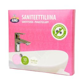 Puhastuslapp Aino 10 tk/pk 35 x 40 cm, roosa