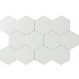Põrandaplaat Essence Hexagon 14 x 16 cm valge