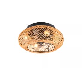 Valgusti ventilaatoriga Reality Leuchten Lillesand Ø 50 cm