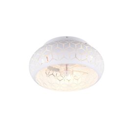 Valgusti ventilaatoriga Reality Leuchten Bidar Ø 50 cm valge