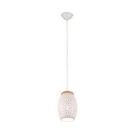Rippvalgusti Trio Bidar Ø 15 cm valge