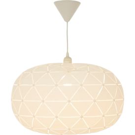 Rippvalgusti Aneta Lattice, valge Ø 50 cm