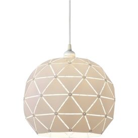 Rippvalgusti Aneta Lattice, valge Ø 30 cm