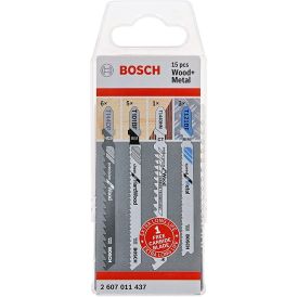 Tikksaeterade komplekt Bosch Wood/Metal 15 tk