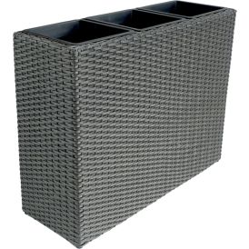 Õuepott polürotang 60 x 28 x 78 cm, must