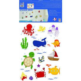 Posterkleebis Plage Sea Animals 48 x 68 cm