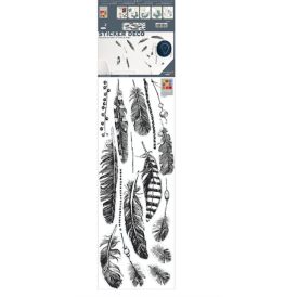 Posterkleebis  Feathers  B&W 24 x 68 cm