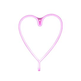 Neon-pilt Süda USB 1 x LED 7W 29 x 38 x 2 cm, roosa