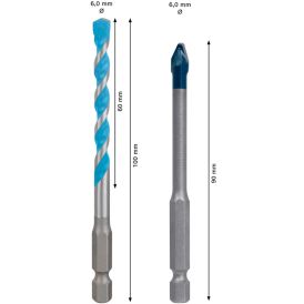 Puuride komplekt Bosch HEX-9 Hard Ceramic Multiconstruction 6 mm