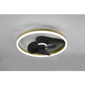 LED-plafoon ventilaatoriga Reality Borgholm Ø 50 cm