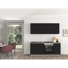 Köögikomplekt Marinelli Nero 1,95 m Mattmust