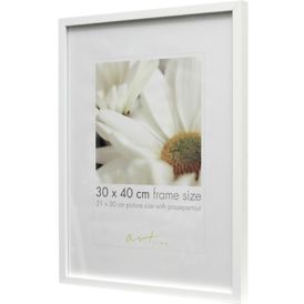 Pildiraam Leila 61 x 91,5 cm, must/valge/puit 30 x 40 cm Valge