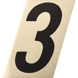 Number kuldne/must 3 25 mm
