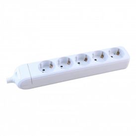 Pikendusjuhe 5-pesa 3 m valge