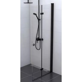 Kokkuvolditav Nordium dušisein 80 x 195 cm kirgas klaas must