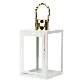 Latern Demi 28 x 16 x 16 cm, valge