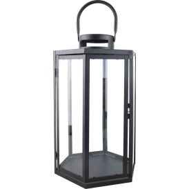 Latern Erika Hexagon 26 x 23 x 41,5 cm, must