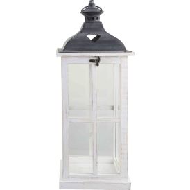Latern Felicia 19,5 x 19,5 x 50 cm, looduslik valge