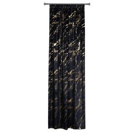 Kardin Storm 140 x 260 cm, must/kuldne