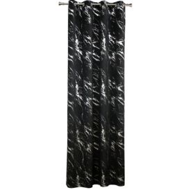 Kardin Storm 140 x 260 cm, must/hõbedane