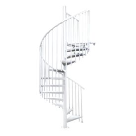 Keerdtrepp Atrium Heavy Metal valge