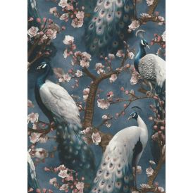 Fliistapeet Erismann Peacock 10414-08 sinine