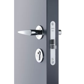 Süvistatav ukselukk Abloy 2018 + 0045 kroom 72/45 mm
