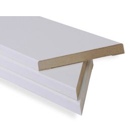 Uksepiirdeliistude komplekt MDF, valge 12 x 70 mm