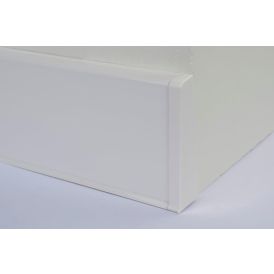 Põrandaliistu ots PVC High Gloss White parem 22 x 75 mm