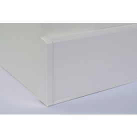 Põrandaliistu ots PVC High Gloss White vasak 22 x 75 mm