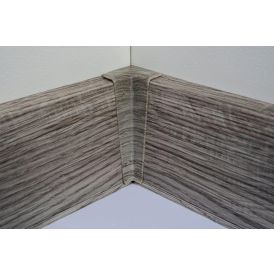 Põrandaliistu sisenurk PVC Dark Pine 22 x 75 mm