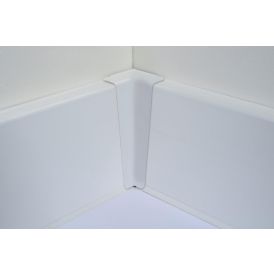 Põrandaliistu sisenurk PVC High Gloss White 22 x 75 mm