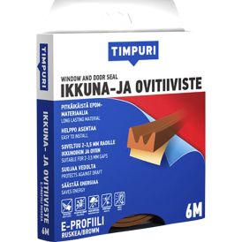Akna- ja uksetihend Timpuri E-profiil, pruun