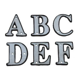 Tähevalik ABCDEF valik 7 cm, valge/must