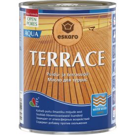 Puidu- ja terrassiõli Eskaro Terrace Aqua pruun 0,9 l