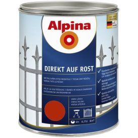 Metallivärv Alpina Direkt Auf Rost 750 ml, punane läikiv