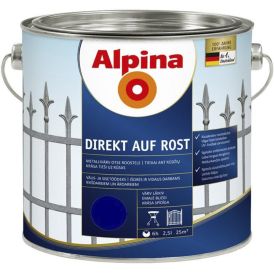 Metallivärv Alpina Direkt Auf Rost 2,5 l, tumesinine läikiv