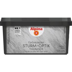 Dekoratiivvärv Alpina Farbrezepte Sturm-Optik 1 l hõbedane