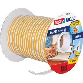 Aknatihend tesamoll® Classic P-profile 2 x 50 m valge, jooksva meetriga