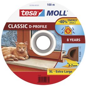 Aknatihend tesamoll® Classic D-profile 2 x 50 m pruun, jooksva meetriga