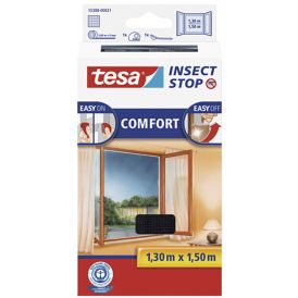 Putukavõrk aknale tesa® Comfort 1,3 x 1,5 m, must