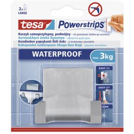 Nagi tesa® Powerstrips Waterproof Metal Large 2-konksu