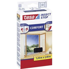Putukavõrk aknale tesa® Comfort 1,2 x 2,4 m, must