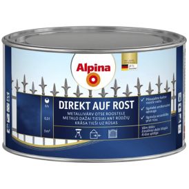 Metallivärv Alpina Direkt Auf Rost 300 ml, rapsikollane läikiv