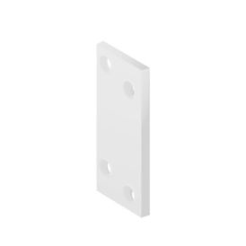 Naelutusplaat Arras 60 x 25 mm valge 5 tk
