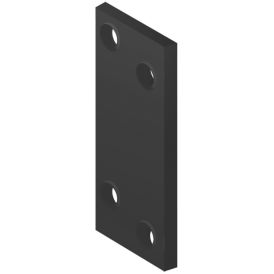 Naelutusplaat Arras 120 x 40 mm must
