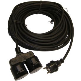 Pikendusjuhe Acuma H05RR-F 3G1,5 must, 2-osaline 20 m
