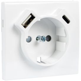 Maandusega pesa Efapel Apolo USB A+C valge