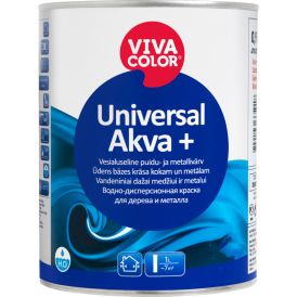 Veepõhine akrülaatvärv Universal Akva +, 0,9 l