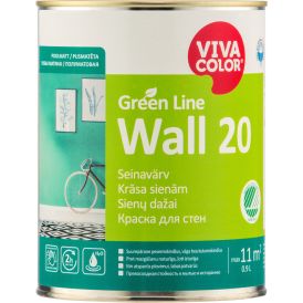 Seinavärv Vivacolor Green Line Wall 20 A poolmatt valge